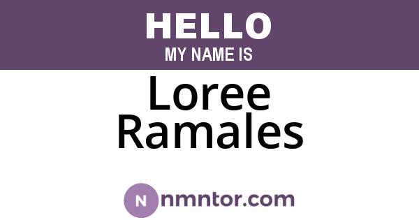 Loree Ramales
