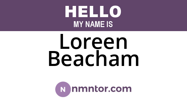 Loreen Beacham