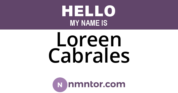 Loreen Cabrales
