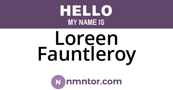 Loreen Fauntleroy