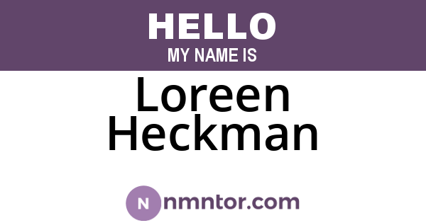 Loreen Heckman