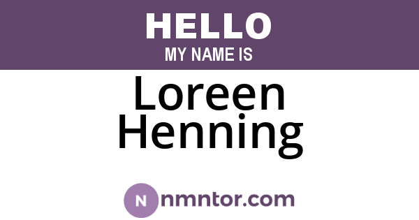 Loreen Henning