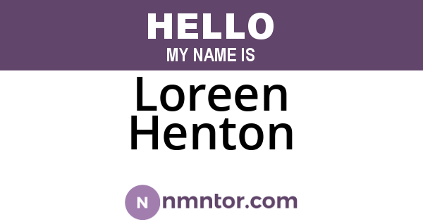 Loreen Henton