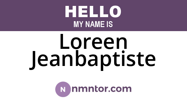 Loreen Jeanbaptiste