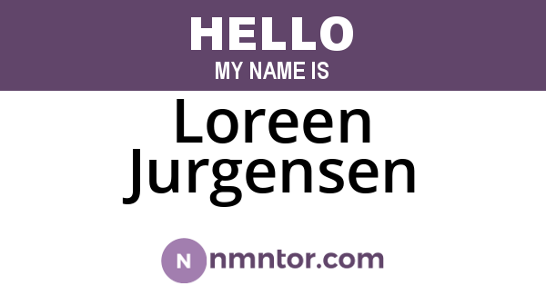Loreen Jurgensen