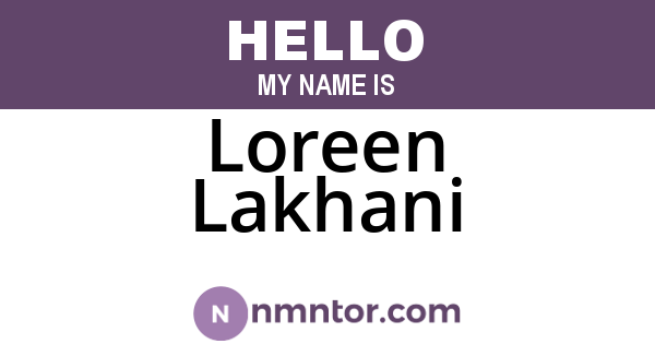 Loreen Lakhani