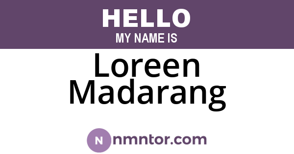 Loreen Madarang