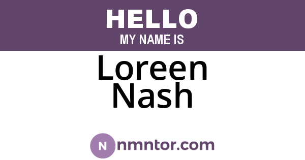 Loreen Nash