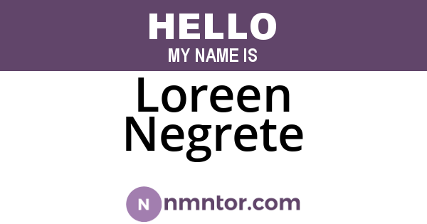 Loreen Negrete