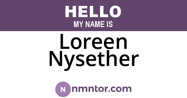 Loreen Nysether