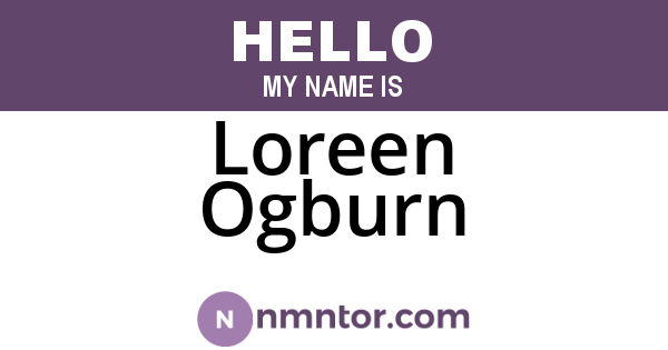 Loreen Ogburn