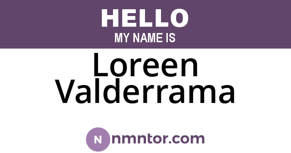 Loreen Valderrama