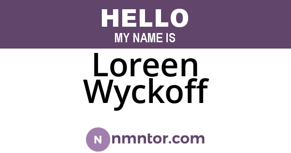 Loreen Wyckoff