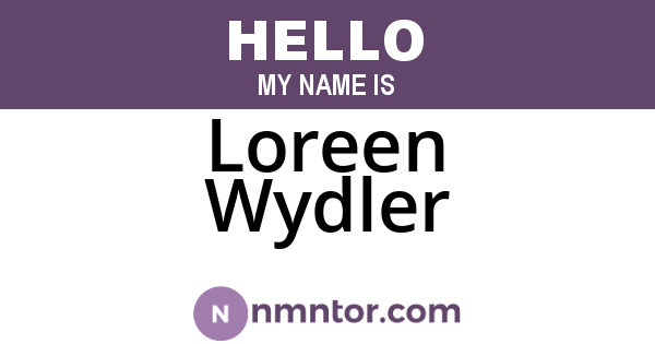 Loreen Wydler