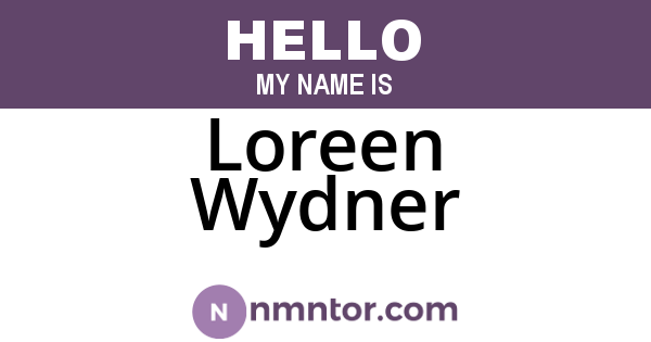 Loreen Wydner