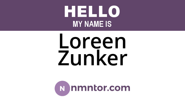 Loreen Zunker