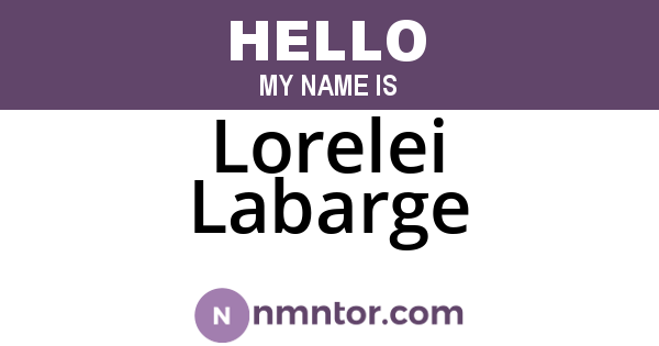 Lorelei Labarge