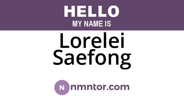 Lorelei Saefong
