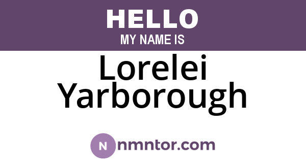 Lorelei Yarborough