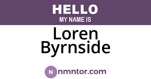 Loren Byrnside