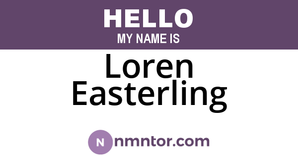 Loren Easterling