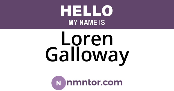 Loren Galloway