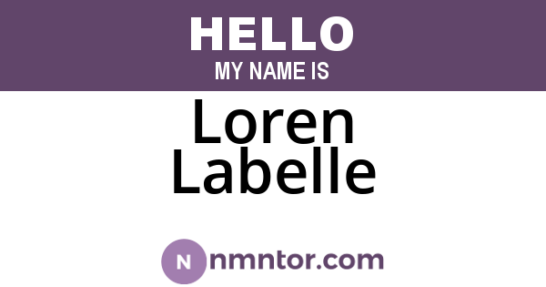 Loren Labelle