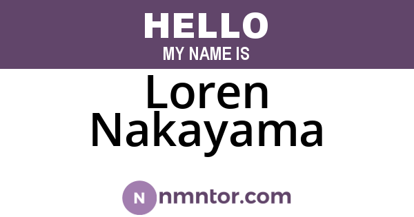 Loren Nakayama