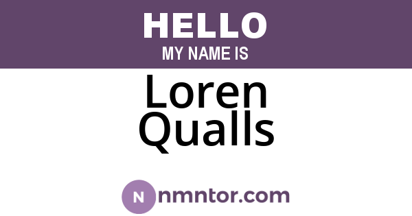 Loren Qualls