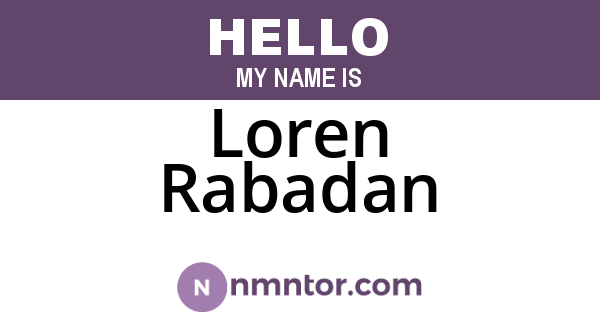 Loren Rabadan