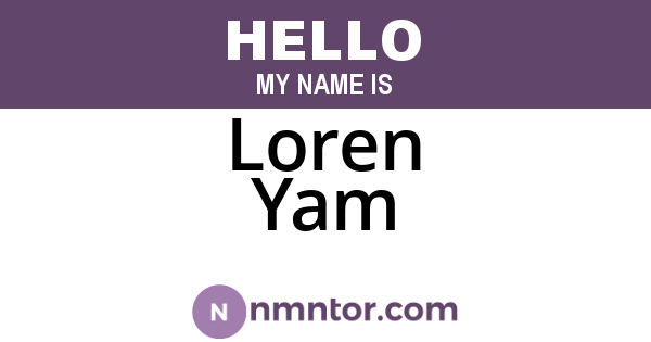 Loren Yam