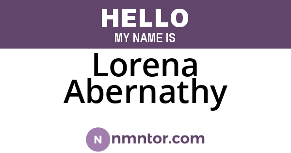 Lorena Abernathy