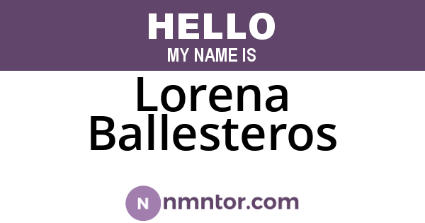 Lorena Ballesteros