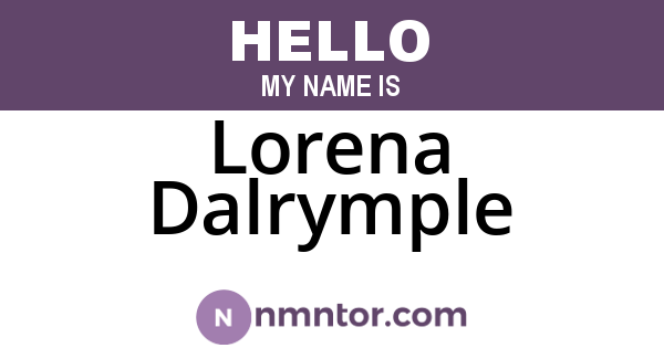 Lorena Dalrymple