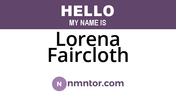 Lorena Faircloth