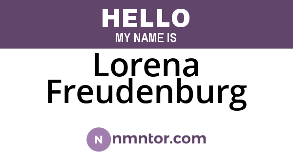 Lorena Freudenburg