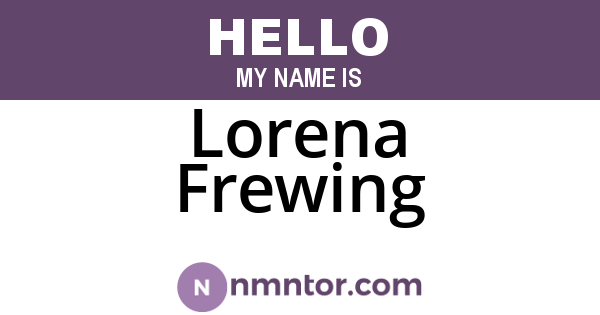 Lorena Frewing