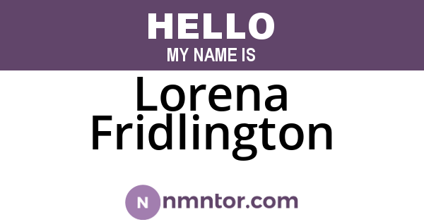 Lorena Fridlington