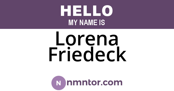 Lorena Friedeck