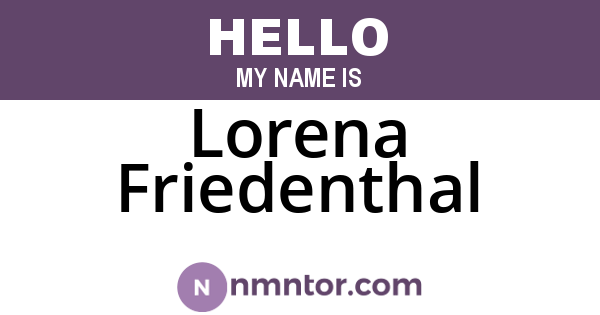 Lorena Friedenthal