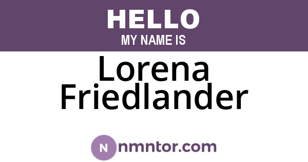Lorena Friedlander