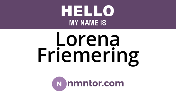 Lorena Friemering