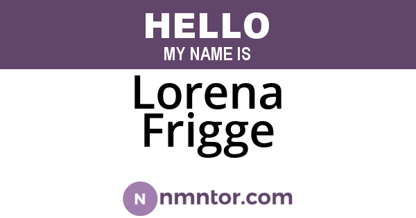 Lorena Frigge