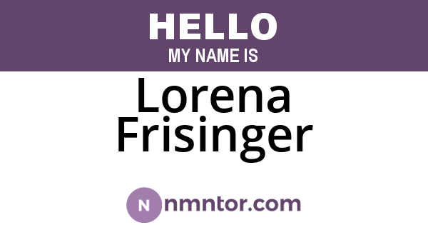 Lorena Frisinger
