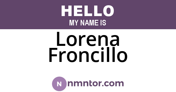 Lorena Froncillo