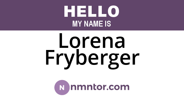 Lorena Fryberger