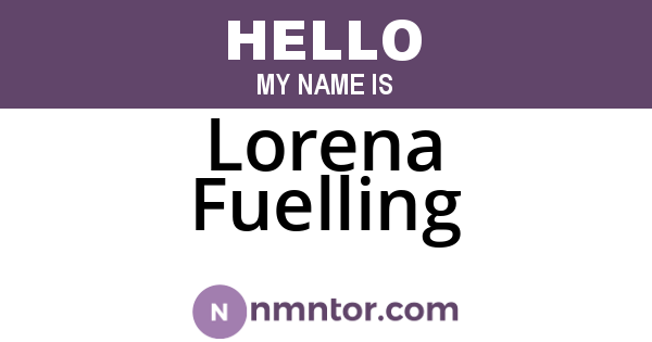 Lorena Fuelling