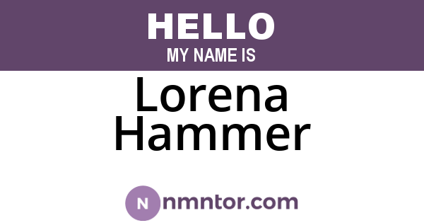 Lorena Hammer