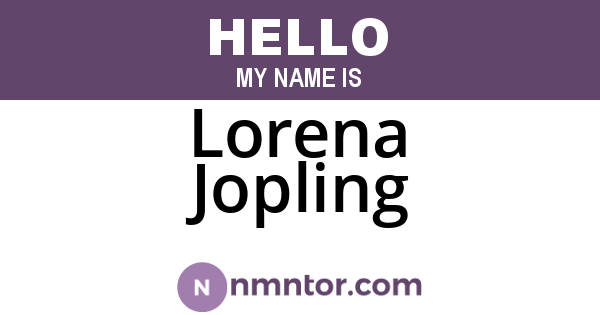 Lorena Jopling