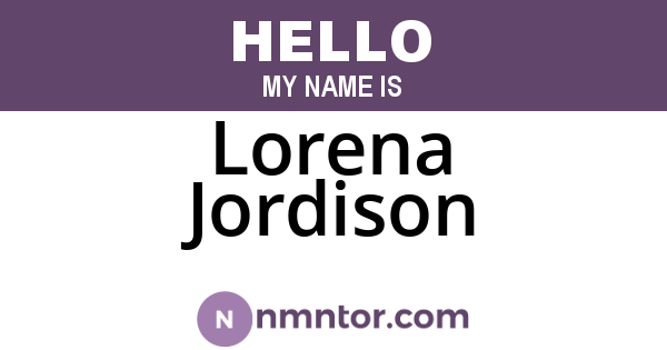 Lorena Jordison